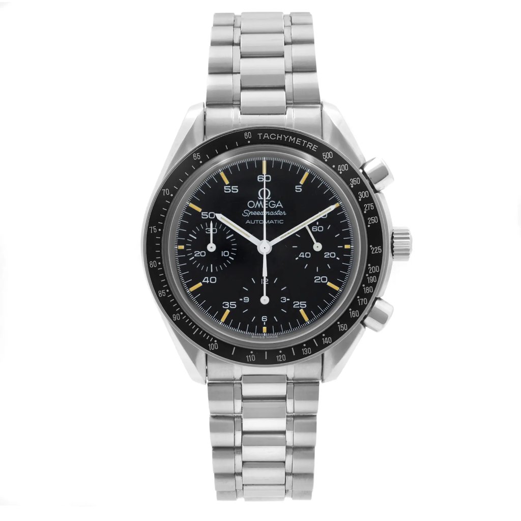 Front Full View Of OMEGA 3510.50.00 Stainless Steel Watch Pre Owned Condition {Product Condition}