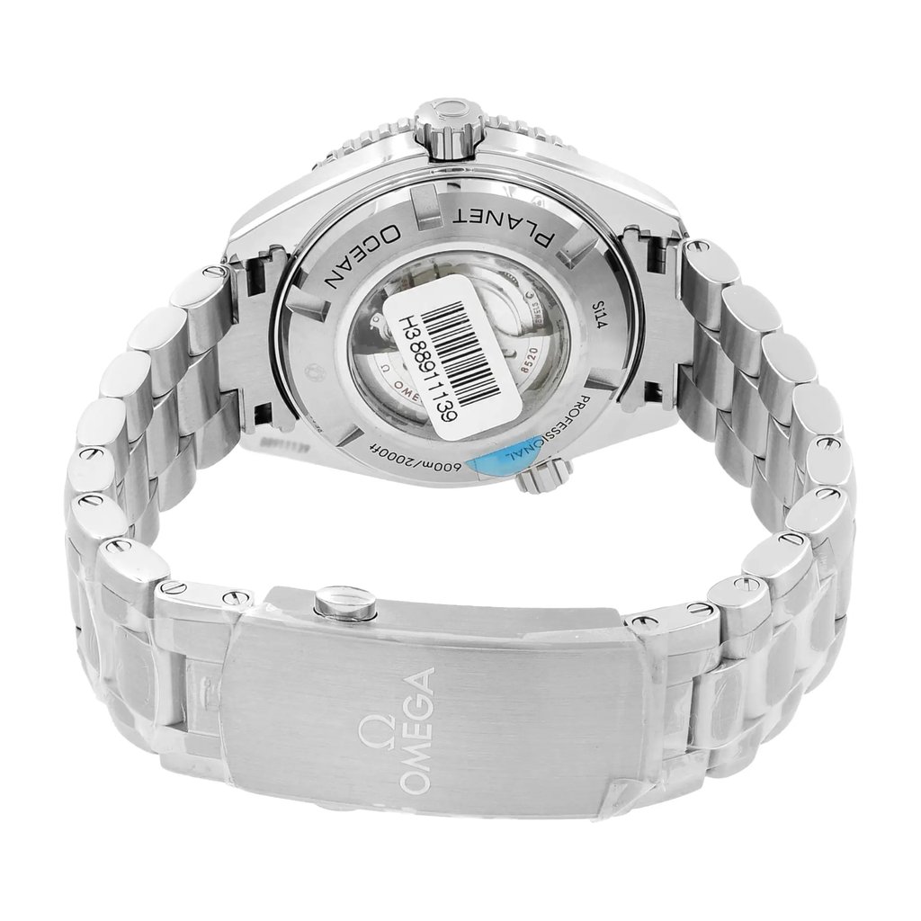 Back View Of {Caseback} Back Case And Closed Stainless Steel Band Of OMEGA 232.30.38.20.01.001 Watch Display Model Condition