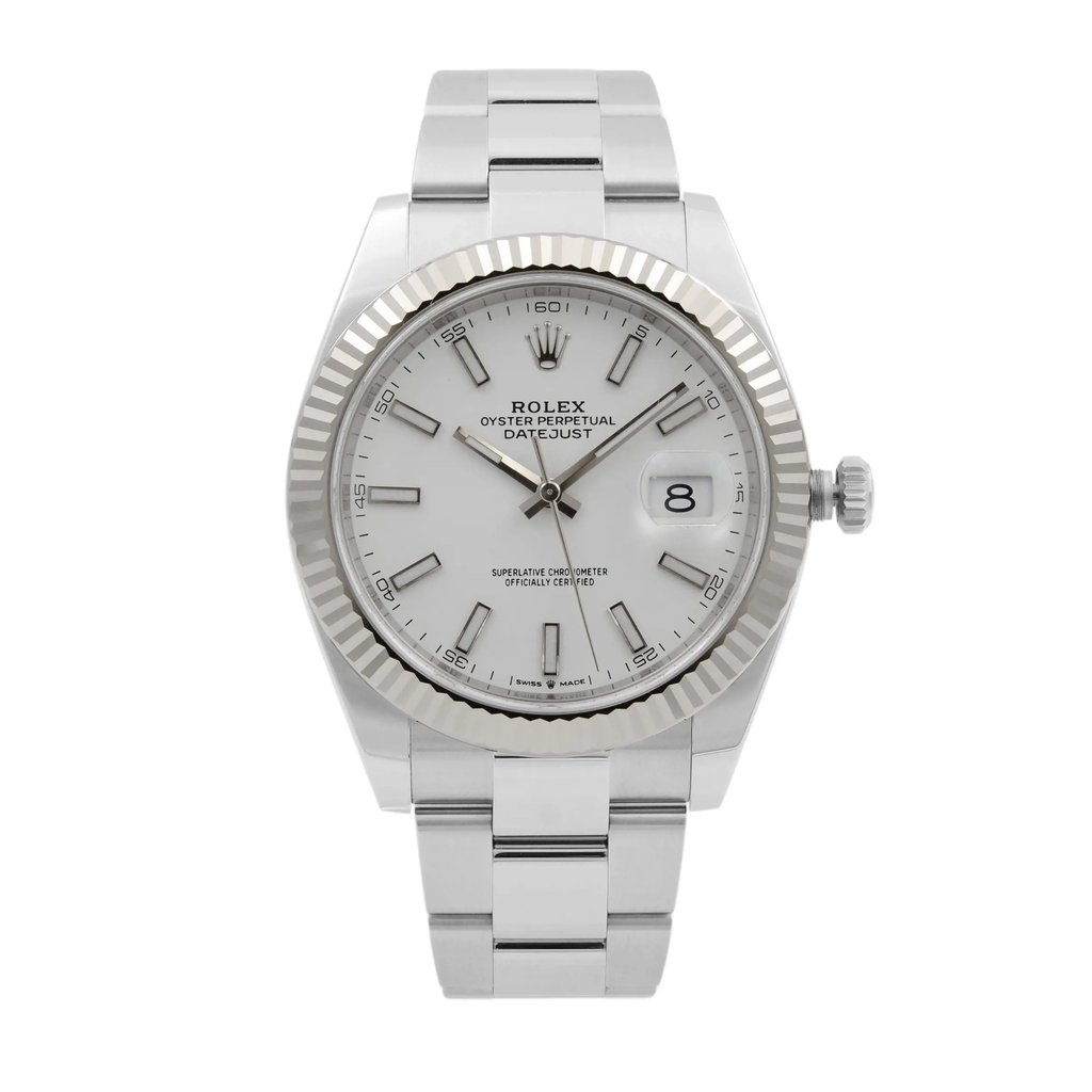Front Full View Of Rolex 126334 Stainless Steel Watch New Condition Excellent