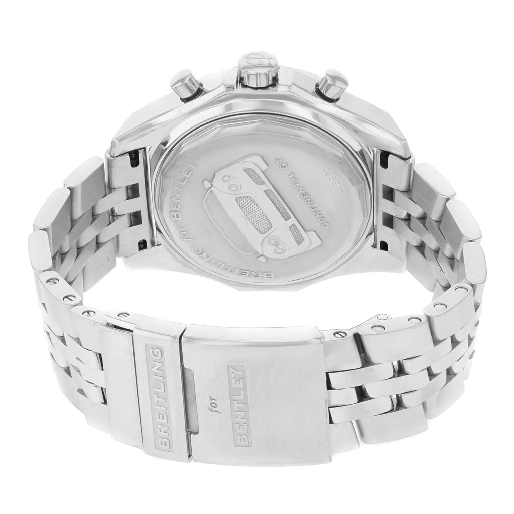 Back View Of {Caseback} Back Case And Closed Stainless Steel Band Of Breitling A1336313/G680-981A Watch Display Model Condition