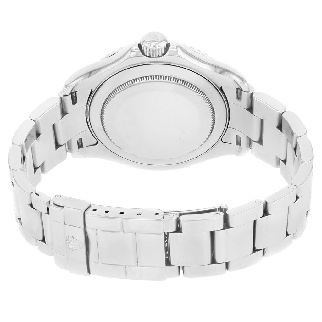 Back View Of {Caseback} Back Case And Closed Stainless Steel Band Of Rolex 16622 Watch Pre Owned Condition