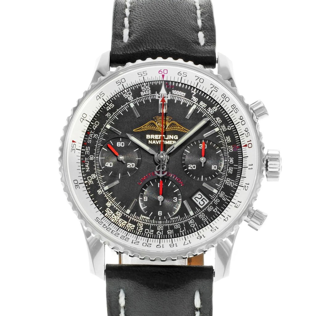 Up Close Front Facing Picture Of Breitling A233222P/BD70-435X Stainless Steel Watch Display Model Condition