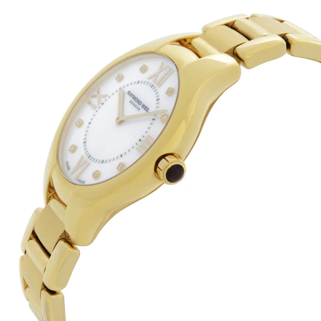 View Of Crown Facing Side Of RAYMOND WEIL 5136-P-00995 Stainless Steel Watch Pre Owned Condition