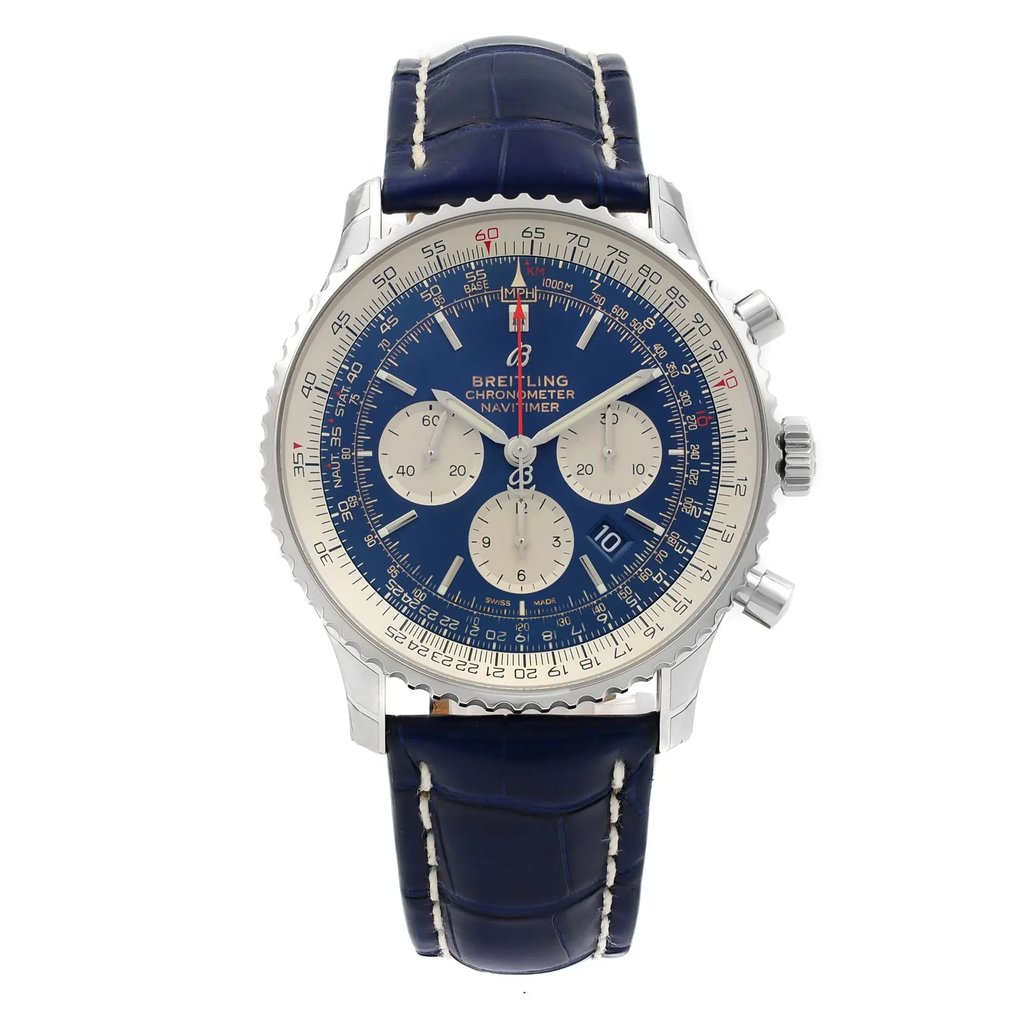 Front Full View Of Breitling AB0127211C1P2 Stainless Steel Watch Unworn Condition {Product Condition}