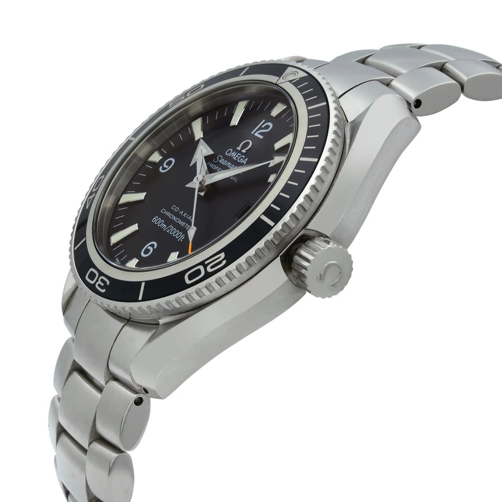 View Of Crown Facing Side Of OMEGA 2201.50.00 Stainless Steel Watch Pre Owned Condition