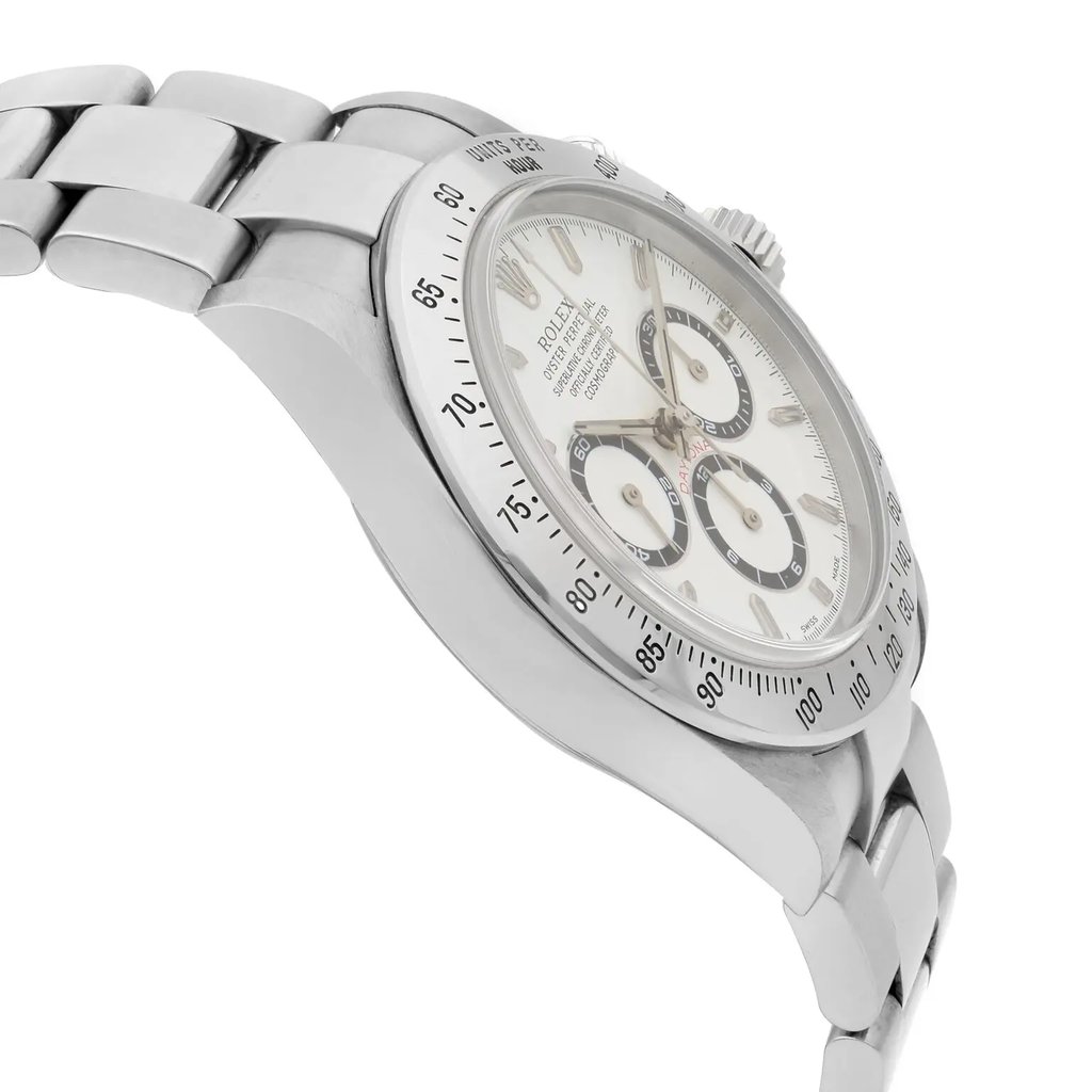 View Of Opposite Crown Facing Side Of Rolex 16520 Stainless Steel Watch Pre Owned Condition