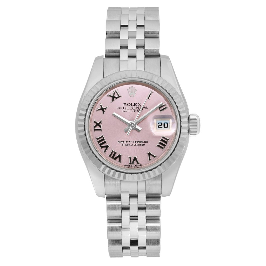 Front Full View Of Rolex 179174 Stainless Steel Watch Pre Owned Condition Excellent