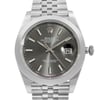 Up Close Front Facing Picture Of Rolex 126300-0008 Stainless Steel Watch Unworn Condition