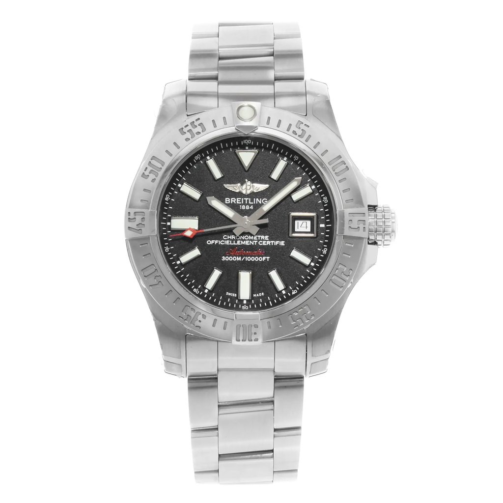Front Full View Of Breitling A1733110/BC30-169A Stainless Steel Watch Display Model Condition {Product Condition}
