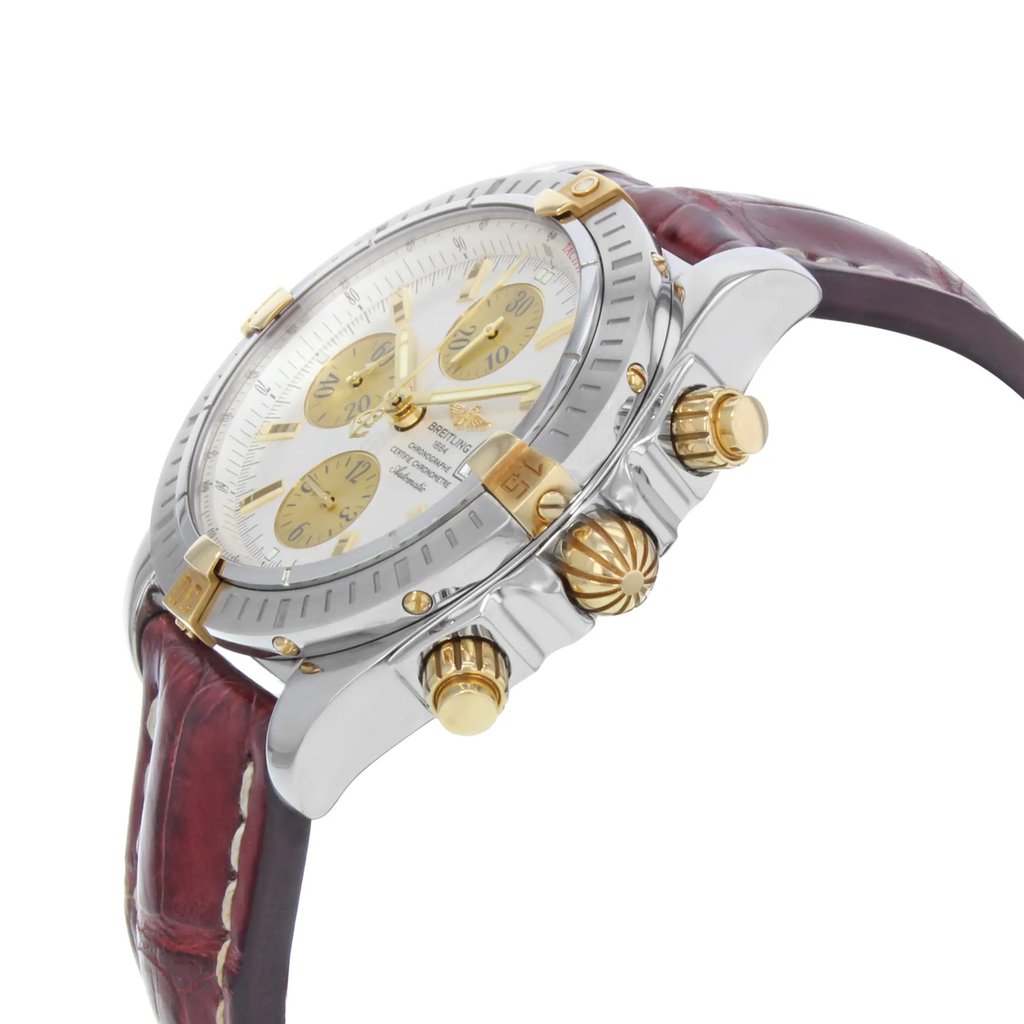 View Of Crown Facing Side Of Breitling B13356 Stainless Steel Watch Pre Owned Condition