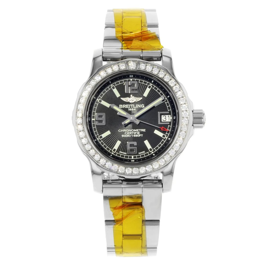 Front Full View Of Breitling A7738753/BB51-158A Stainless Steel Watch Display Model Condition {Product Condition}