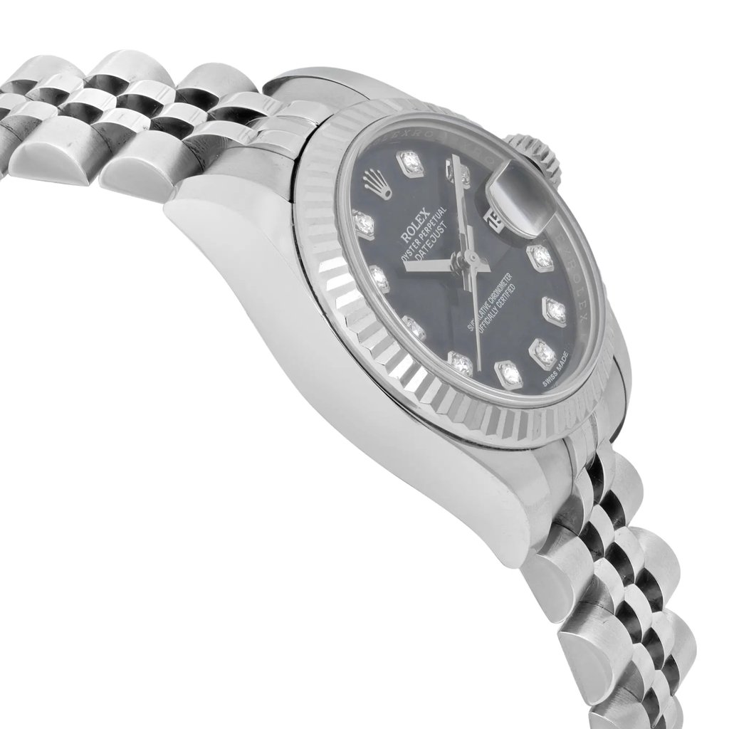 View Of Opposite Crown Facing Side Of Rolex 179174 Stainless Steel Watch Pre Owned Condition