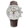 An image of a Wristwatch by Maurice Lacroix. This Display Model item is designed for Men, featuring a Dress/Formal style. It has a Quartz movement and an Analog display with a Silver dial color. The indices include 12-Hour Dial,Multi Dial,Stick Indexes. The band is made of Leather and the case is made of Stainless Steel. The watch has a Round shape with a case size of 40 mm and a case thickness of 10 mm.