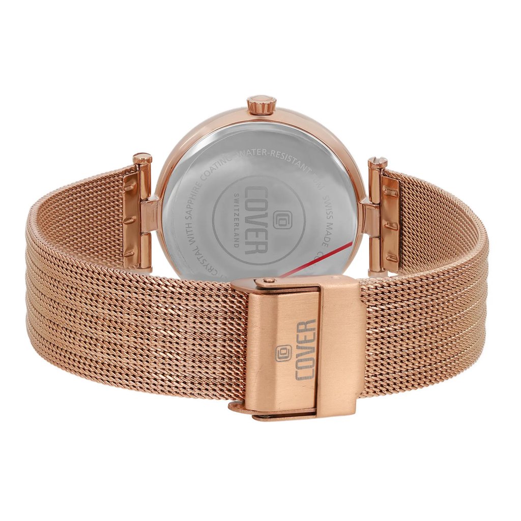 Back View Of Snap Back Case And Closed Stainless Steel Band Of COVER CO193.05 Watch New With Defects Condition