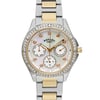 An image of a Wristwatch by Rotary. This Unworn item is designed for Women, featuring a Dress/Formal style. It has a Quartz movement and an Analog display with a White dial color. The indices include 12-Hour Dial,Diamond Markers,Multi Dial,Non-Numeric Hour Marks. The band is made of Stainless Steel and the case is made of Stainless Steel. The watch has a Round shape with a case size of 37 mm and a case thickness of 9 mm.