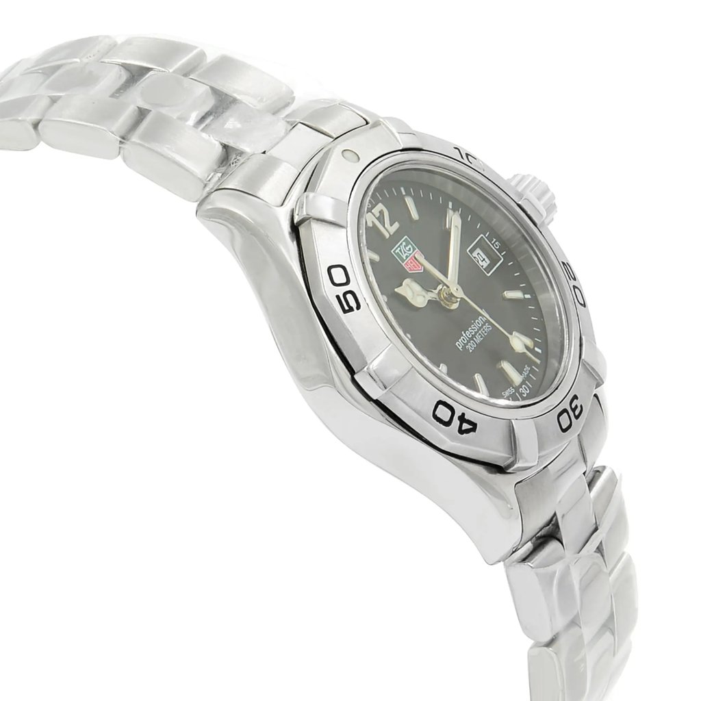 View Of Opposite Crown Facing Side Of TAG Heuer WAF141E.BA0812 Stainless Steel Watch Pre Owned Condition