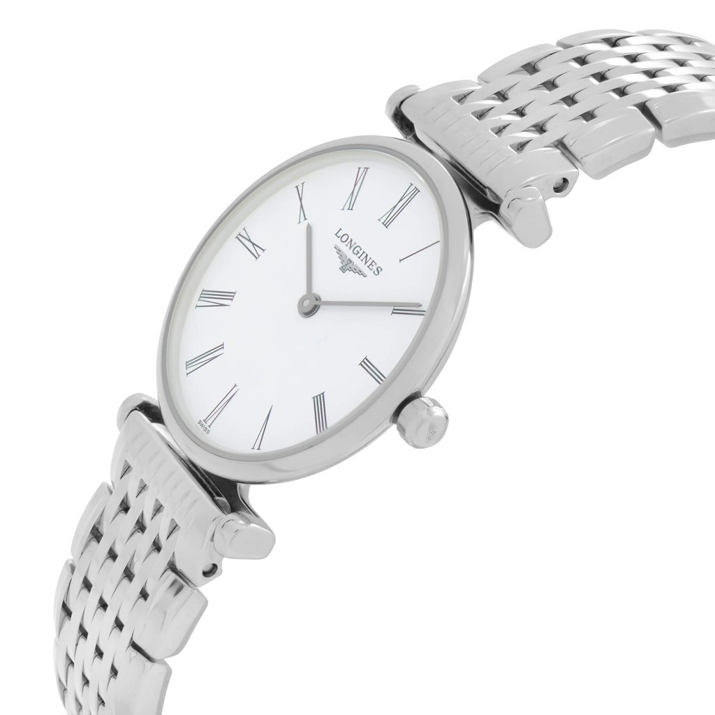 View Of Crown Facing Side Of Longines L4.209.4.11.6 Stainless Steel Watch Pre Owned Condition