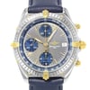 Up Close Front Facing Picture Of Breitling B13048 Stainless Steel Watch Pre Owned Condition