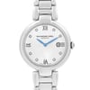 Up Close Front Facing Picture Of RAYMOND WEIL 1600-ST-RE695 Stainless Steel Watch Unworn Condition