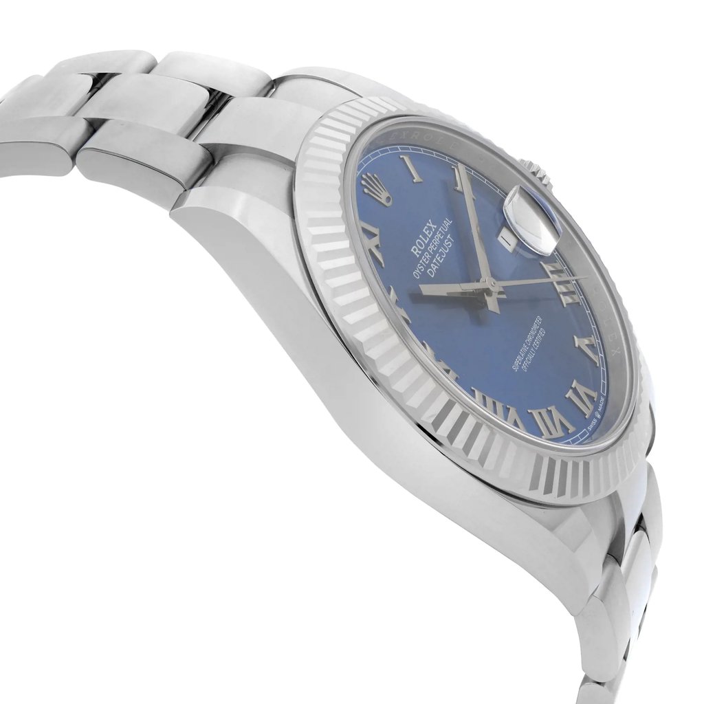 View Of Opposite Crown Facing Side Of Rolex 126334 Stainless Steel Watch New Condition