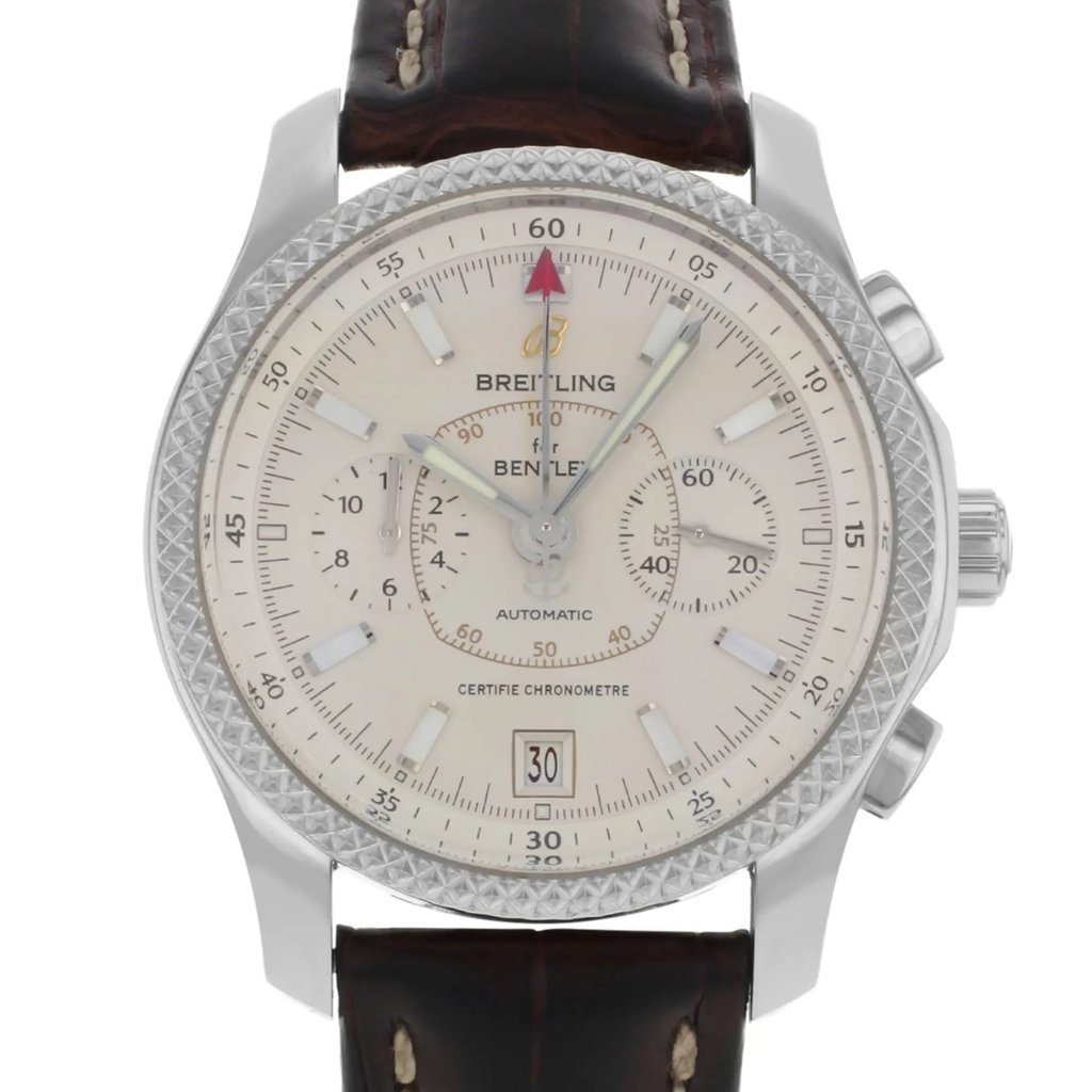 Up Close Front Facing Picture Of Breitling P26362 Stainless Steel Watch Pre Owned Condition