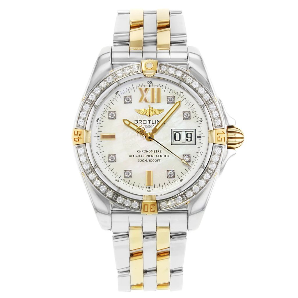 Front Full View Of Breitling B49350 Stainless Steel Watch Pre Owned Condition {Product Condition}