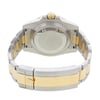 Back View Of {Caseback} Back Case And Closed Stainless and Solid Gold Band Of Rolex 116613 Watch Pre Owned Condition