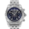 Up Close Front Facing Picture Of Breitling AB014012/F554-378A Stainless Steel Watch Display Model Condition