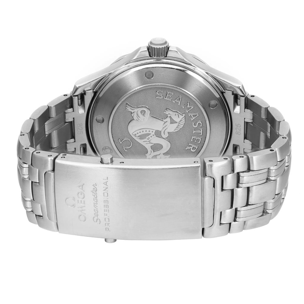 Back View Of Screwback Back Case And Closed Stainless Steel Band Of OMEGA 212.30.41.61.01.001 Watch Pre Owned Condition