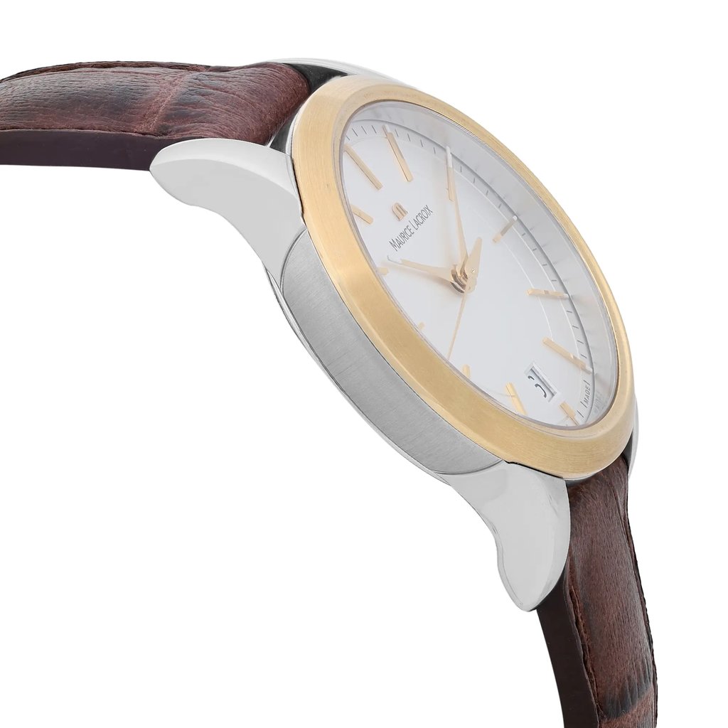 View Of Opposite Crown Facing Side Of Maurice Lacroix LC1026-PVY11-130 Stainless Steel Watch Unworn Condition