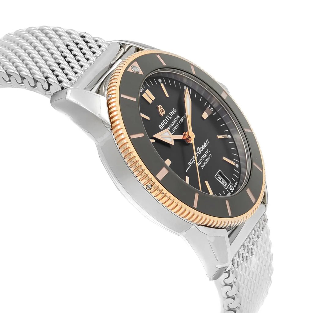 View Of Opposite Crown Facing Side Of Breitling UB2010121B1A1 Stainless Steel Watch Unworn Condition