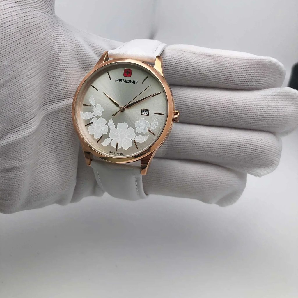 Front Full View Of hanow 16-4086.09.001 Steel Watch Display Model Condition Excellent