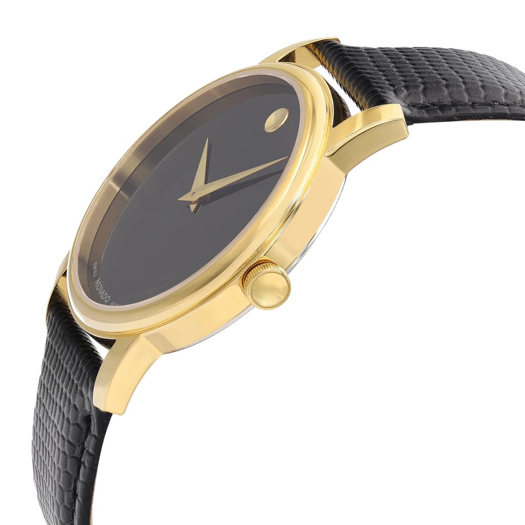 View Of Crown Facing Side Of Movado MO.01.1.34.6002 Stainless Steel Watch Pre Owned Condition
