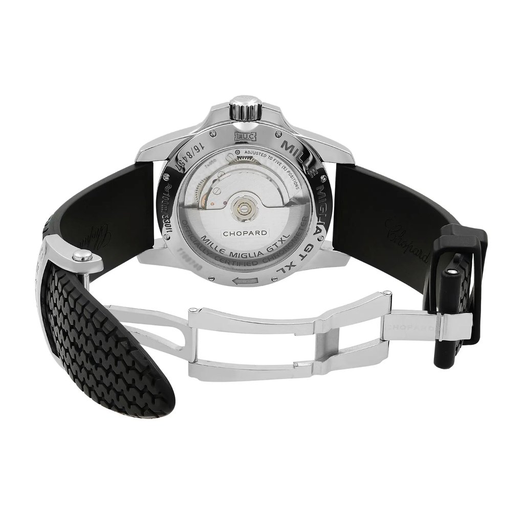 Back View Of {Caseback} Back Case And Open Rubber Band Of Chopard 168457-3001 Watch Pre Owned Condition