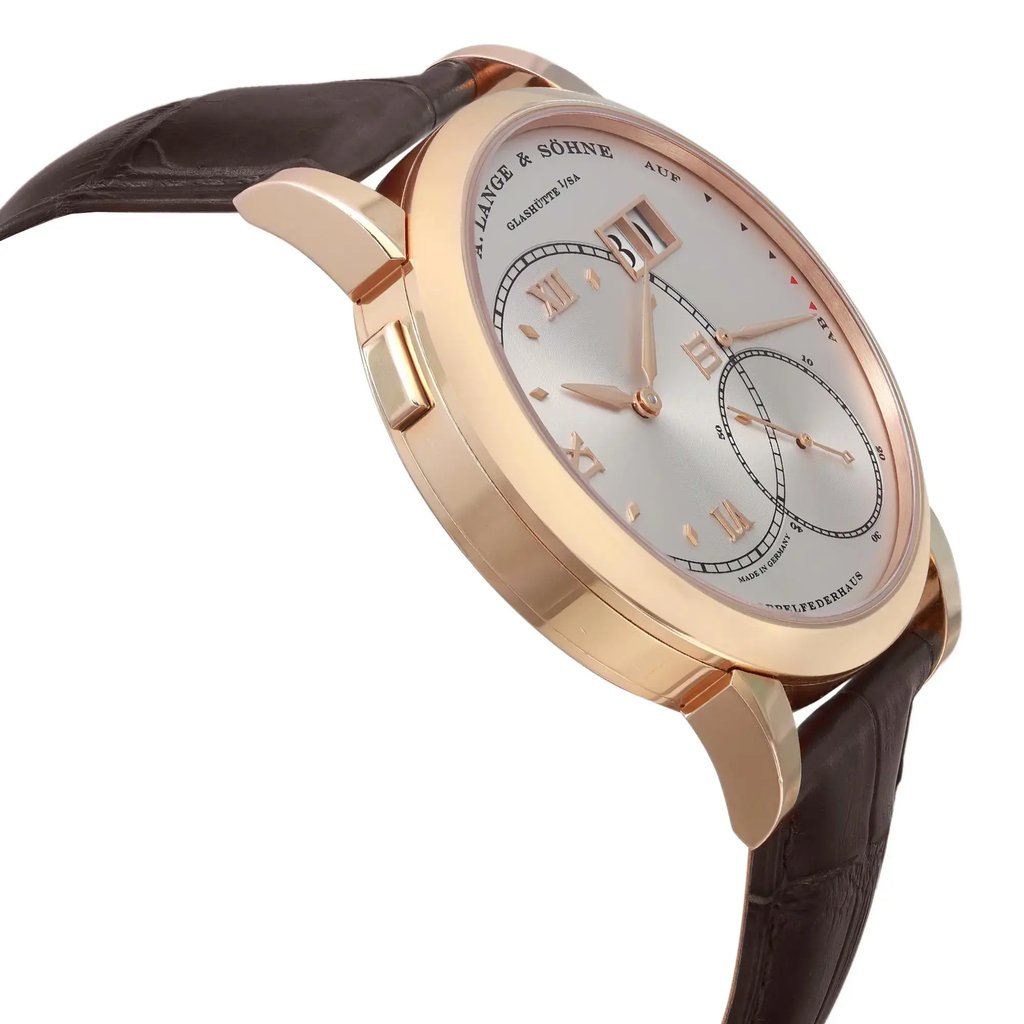 View Of Opposite Crown Facing Side Of A. Lange & Söhne 115.032/LS1154AD Rose Gold Watch Pre Owned Condition