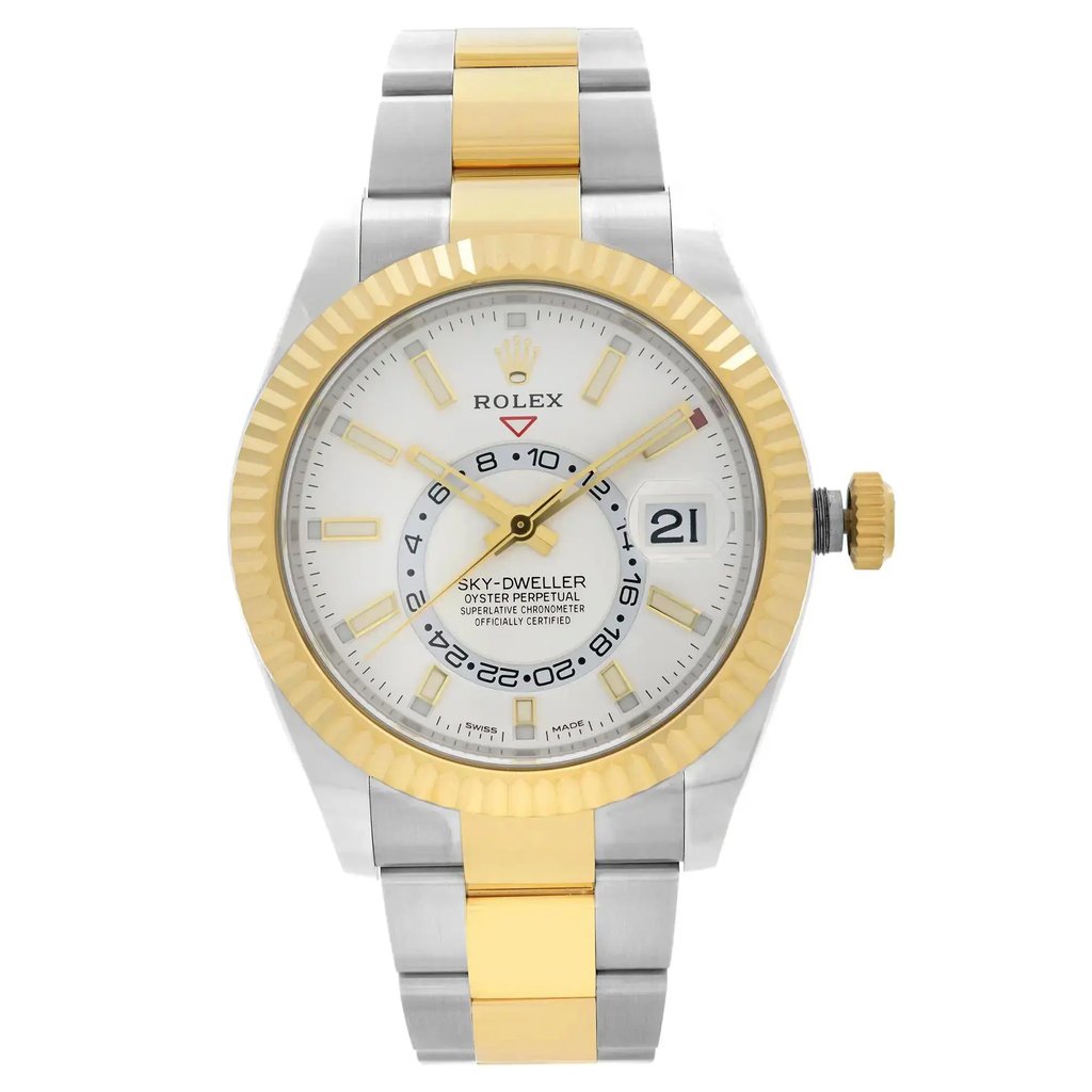 Front Full View Of Rolex 326933 Stainless Steel Watch Pre Owned Condition Good