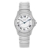 Front Full View Of Cartier 1920-1 Stainless Steel Watch Pre Owned Condition {Product Condition}