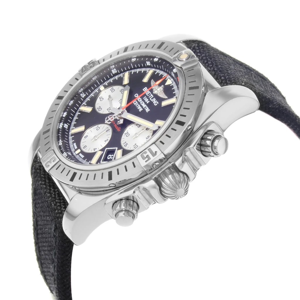 View Of Crown Facing Side Of Breitling AB01154G/BD13-1FD Stainless Steel Watch Pre Owned Condition
