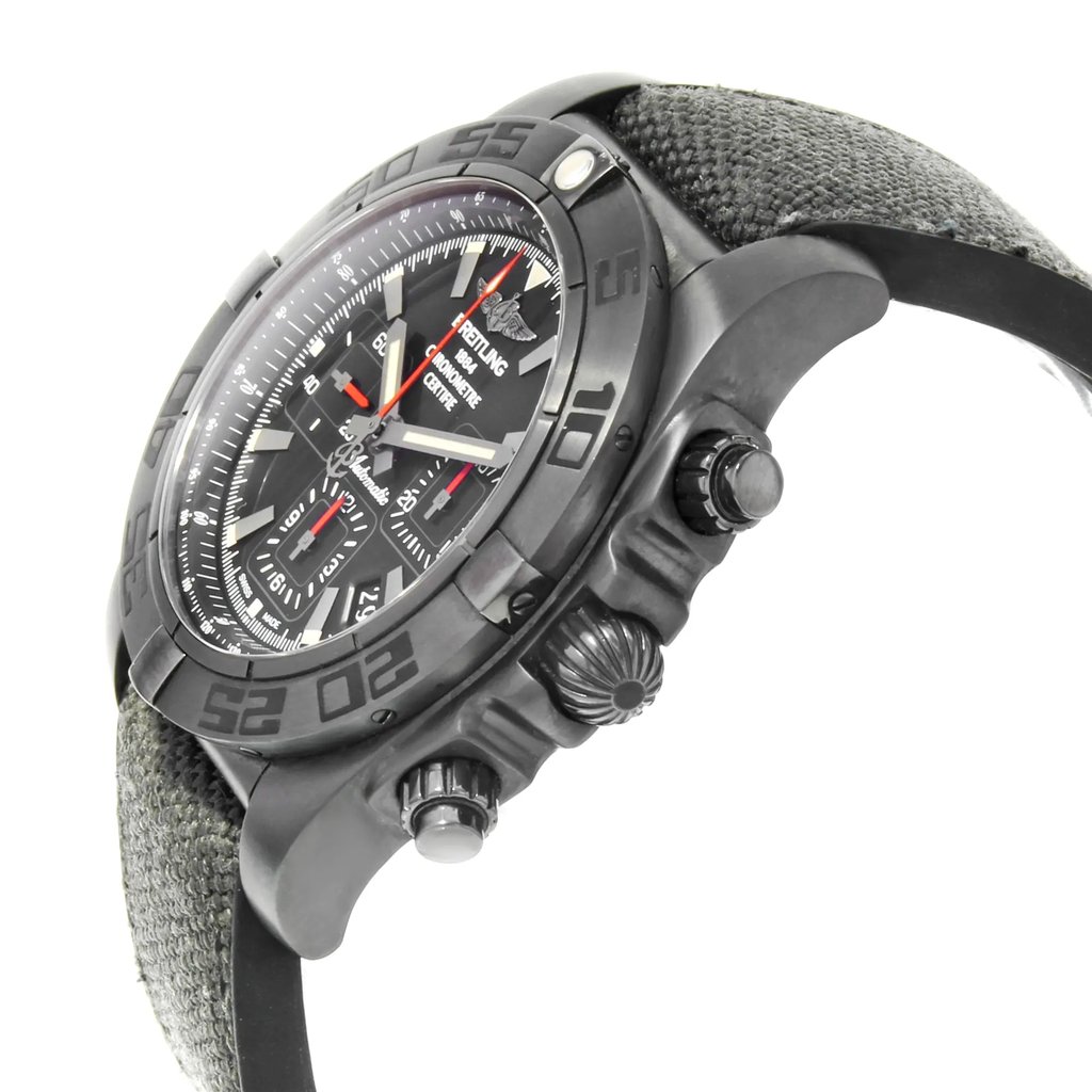 View Of Crown Facing Side Of Breitling MB0111C3/BE35-253S Stainless Steel Watch Pre Owned Condition