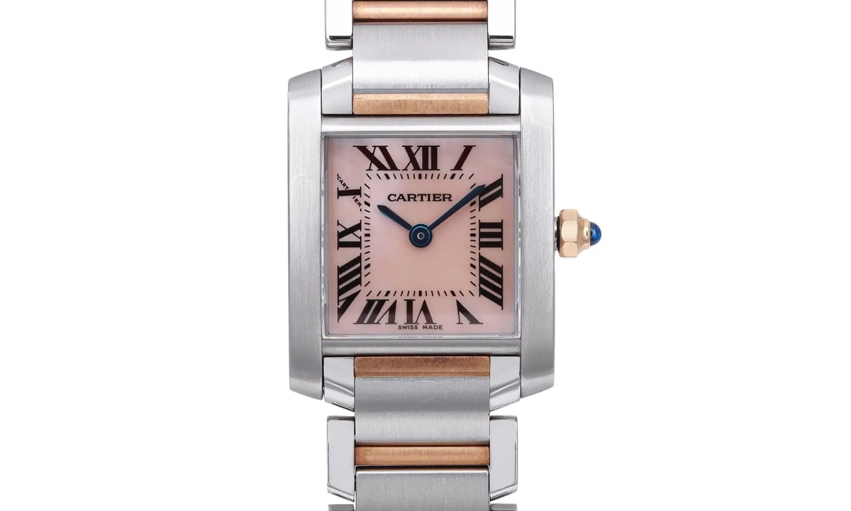 Chronostore - Cartier Tank Francaise 18K Rose Gold Steel MOP Dial