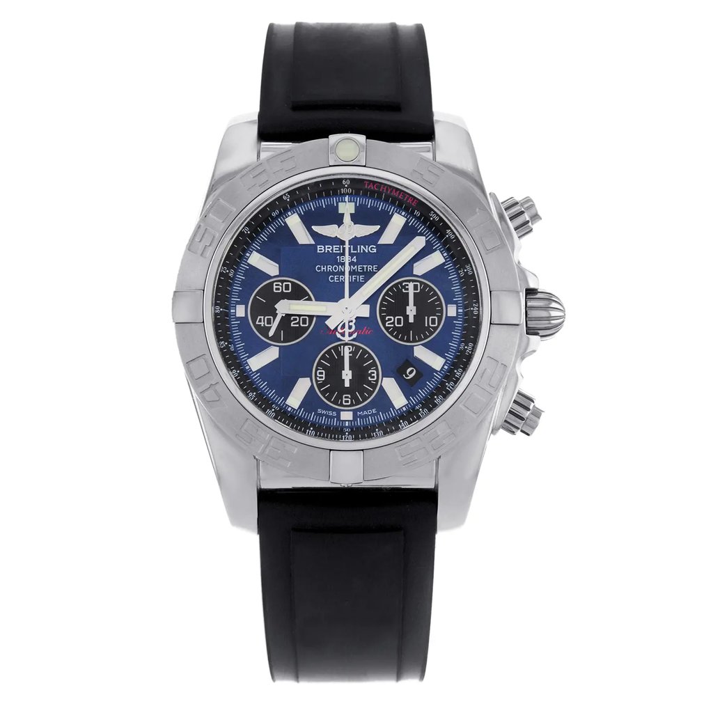 Front Full View Of Breitling AB011011/C789-131S Stainless Steel Watch Display Model Condition {Product Condition}