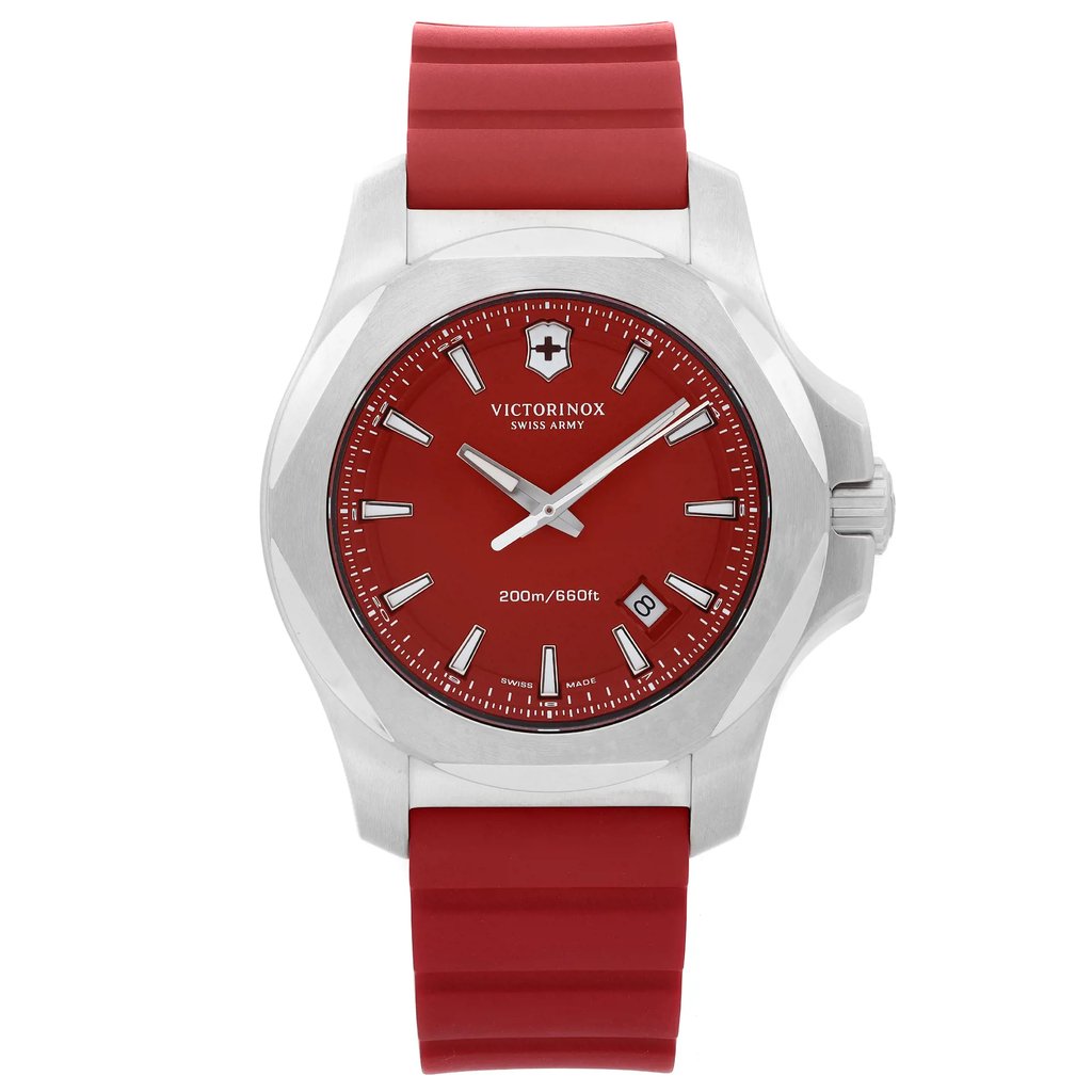 Front Full View Of Victorinox 241719.1 Stainless Steel Watch Display Model Condition Excellent