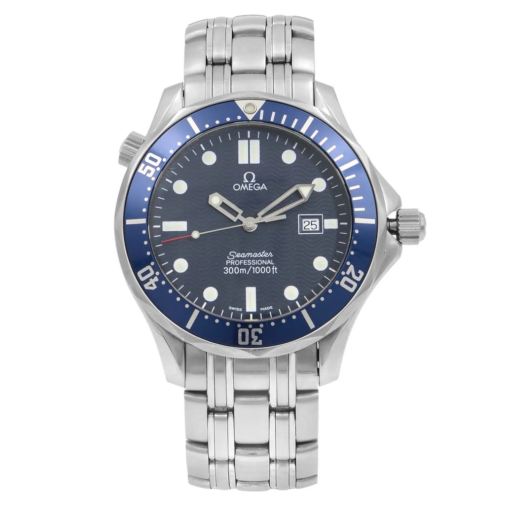 Front Full View Of OMEGA 2541.80.00 Stainless Steel Watch Pre Owned Condition {Product Condition}