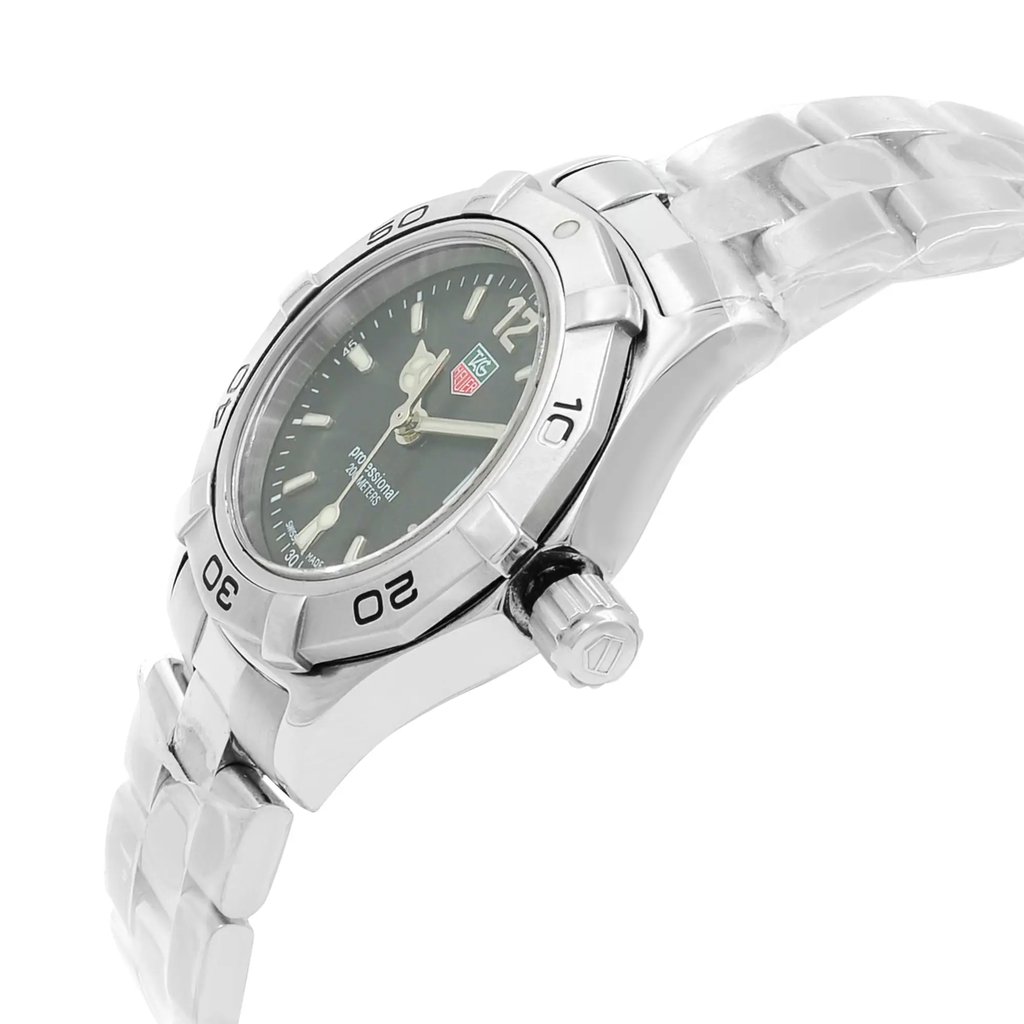 View Of Crown Facing Side Of TAG Heuer WAF141E.BA0812 Stainless Steel Watch Pre Owned Condition
