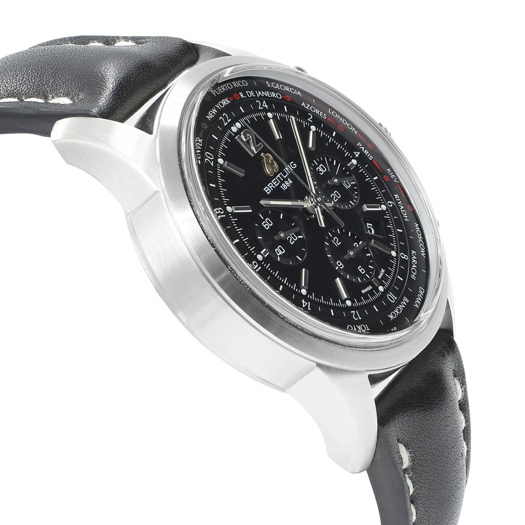 View Of Opposite Crown Facing Side Of Breitling AB0510U6/BC26-441X Stainless Steel Watch Pre Owned Condition
