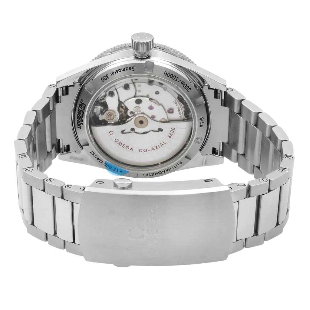 Back View Of Exhibition Back Case And Closed Stainless Steel Band Of Omega 23330412101001 Watch Display Model Condition