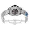 Back View Of Exhibition Back Case And Open Stainless Steel Band Of Montblanc 116097 Watch Unworn Condition