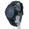 An image of a Wristwatch by Luminox. This Pre Owned item is designed for Men, featuring a Casual,Diver style. It has a Mechanical (Automatic) movement and an Analog display with a Black dial color. The indices include 12-Hour Dial,Non-Numeric Hour Marks,Stick Indexes. The band is made of Leather and the case is made of Stainless Steel. The watch has a Round shape with a case size of 45 mm and a case thickness of 14 mm.