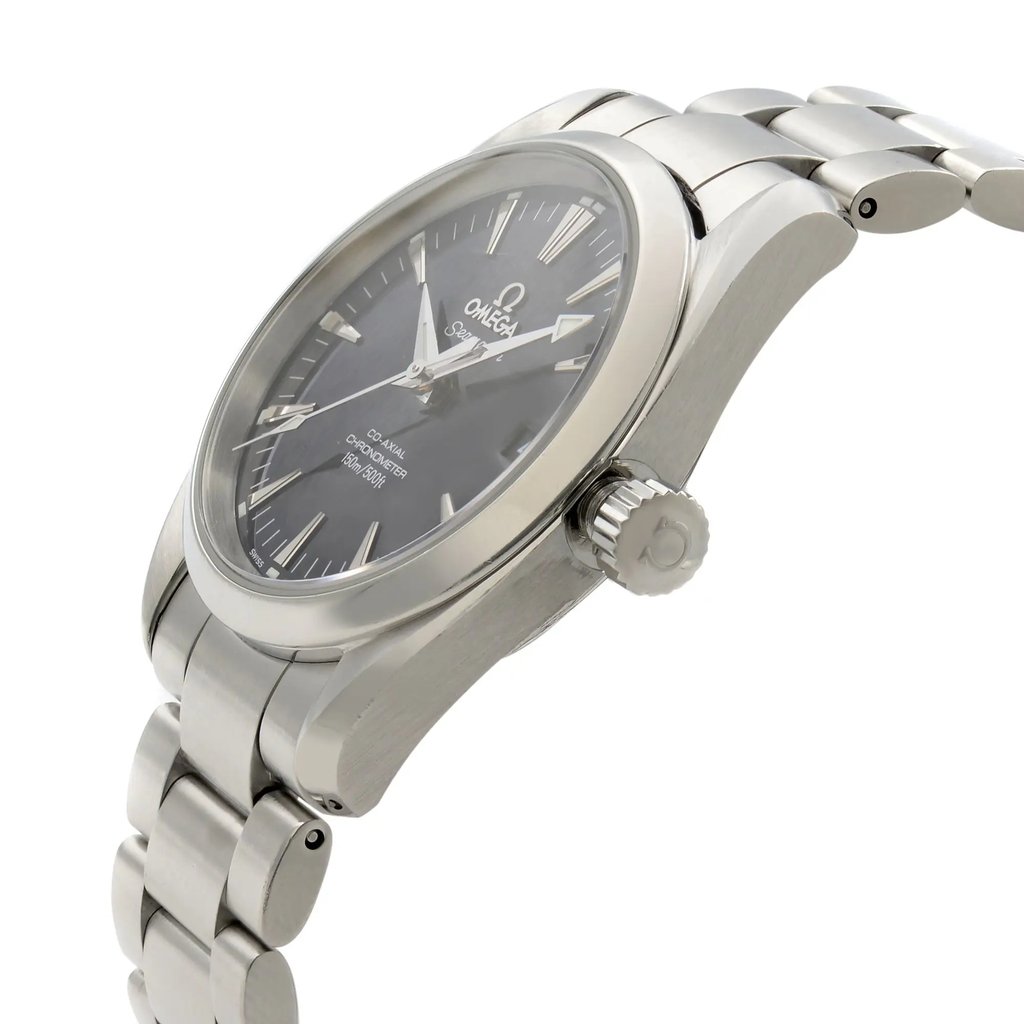 View Of Crown Facing Side Of OMEGA 2504.50.00 Stainless Steel Watch Pre Owned Condition