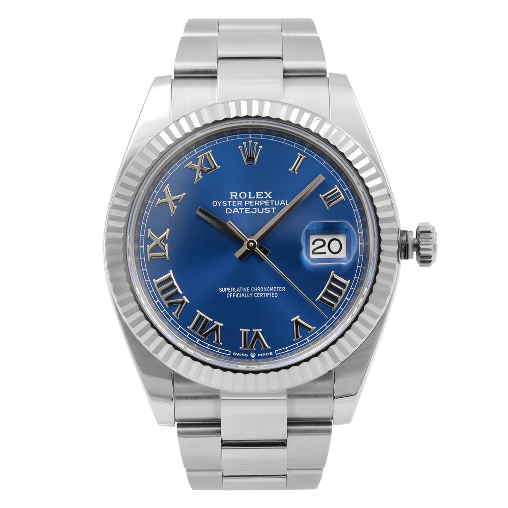 Front Full View Of Rolex 126334 Stainless Steel Watch Pre Owned Condition Good